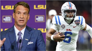 College football fans on social media are destroying Lane Kiffin after Ole Miss upset Georgia. What are the reactions from fans? (Credit: Jeff Robinson/Icon Sportswire via Getty Images and Photo by Tyler Kaufman/Getty Images)