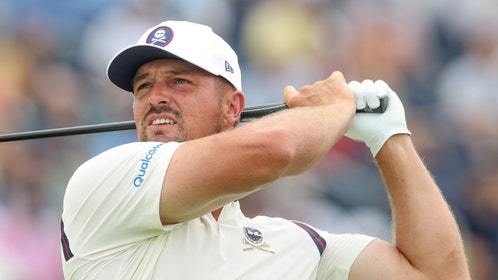 bryson dechambeau hitting a tee shot