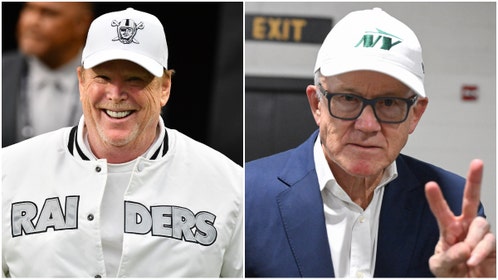 Side-by-side of Las Vegas Raiders owner Mark Davis and New York Jets owner Woody Johnson. 