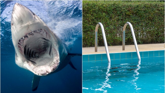 Shark and pool ladder

