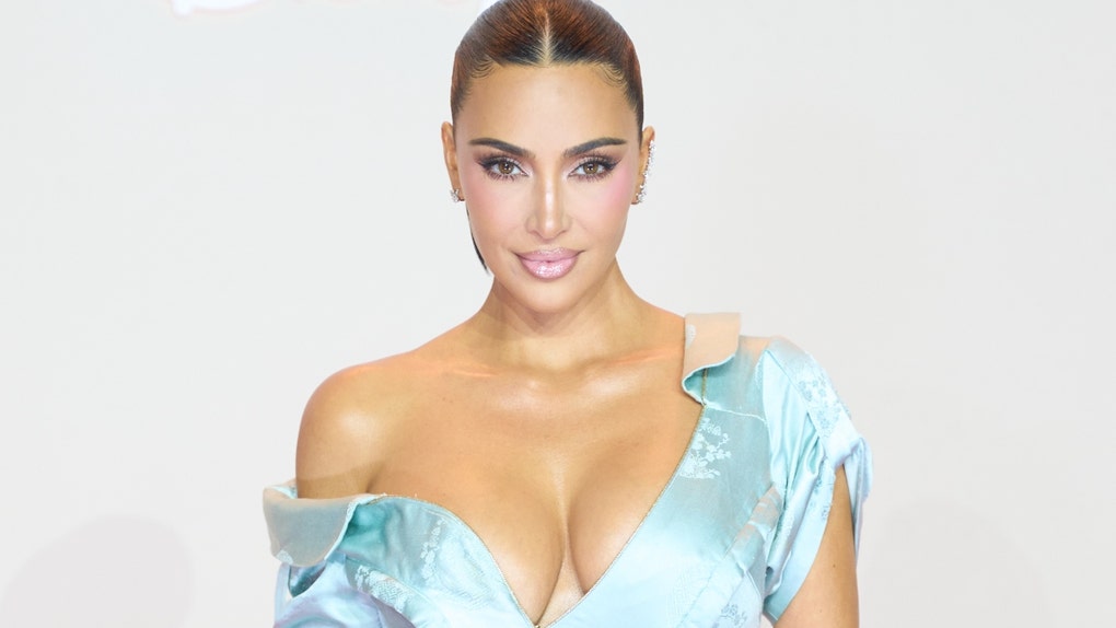 Kim Kardashian models lingerie