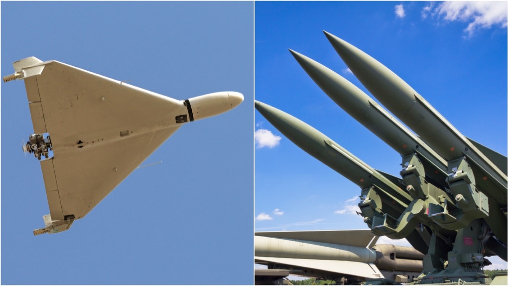 Raytheon successfully tested the Coyote Block 3 Non-Kinetic (NK) weapon to defeat drones. What is the Coyote? Watch a video of the test. (Photo by ANONYMOUS/Middle East Images/AFP via Getty Images and Getty Images Creatives)