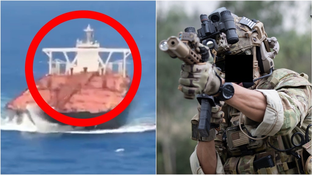 The United States Department of War announced that unnamed commandos stormed the Veronica III oil tanker. Watch footage of the raid. (Credit: Getty Images Creatives and United States Department of War Footage, public domain, United States government)