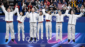 Team USA's Podium Celebration Left Figure Skaters Scrambling To Fix Damaged Skates