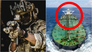 U.S. forces stormed another oil tanker. (Credit: U.S. Department of War/Public Domain/https://x.com/DeptofWar/status/2026268099155218833 and Getty Images Creatives)