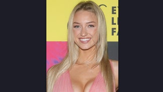 Sydney Thomas at Super Bowl party with Livvy Dunne