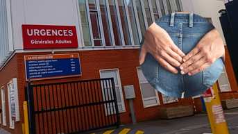 Man in France with 8-inch artillery shell in his butt