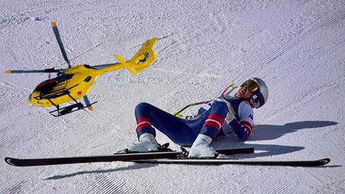 Lindsey Vonn crashes at the 2026 Winter Olympics