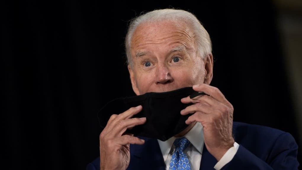 President Joe Biden wearing a mask