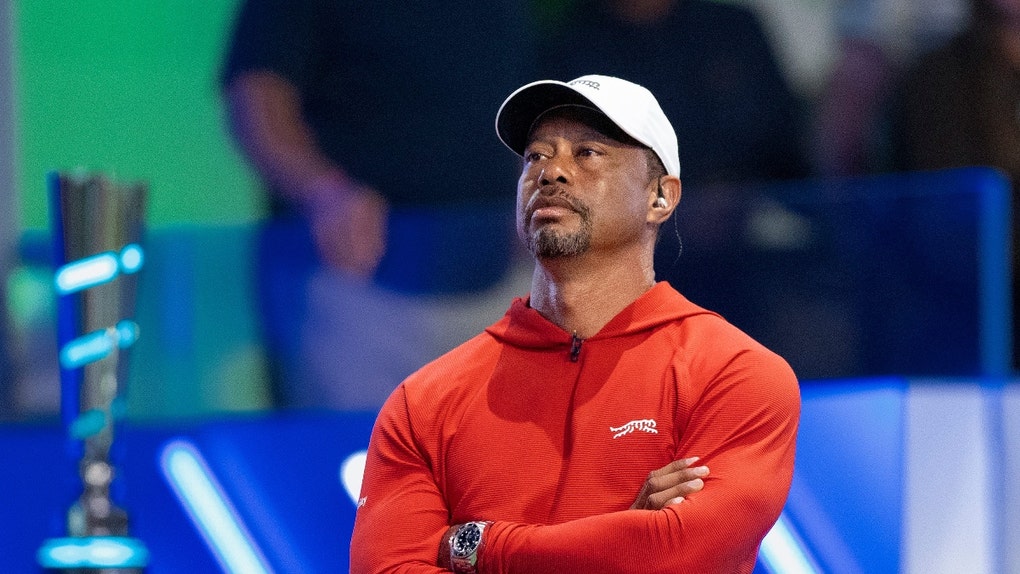 tiger woods at a tgl event