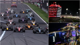 F1 cars, Bahrain circuit, and Jeddah Corniche Street Circuit