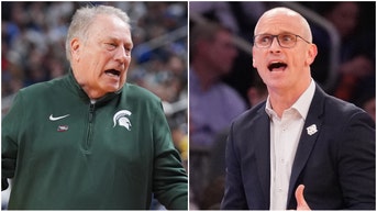 Side by side of Michigan State head coach Tom Izzo and UConn head coach Dan Hurley. 
