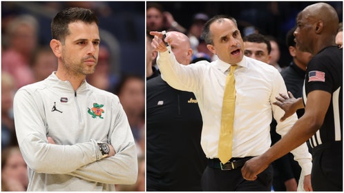 Side-by-side of Florida Gators head coach Todd Golden and Iowa Hawkeyes head coach Ben McCollum.