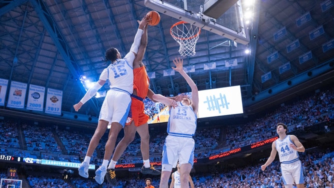 The Clemson Tigers face the #19 North Carolina Tar Heels in the 2026 ACC Tournament at Spectrum Center in Charlotte. (Photo credit: Scott Kinser-Imagn Images)