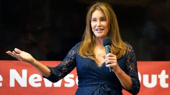 Caitlyn Jenner speaks at an event. 