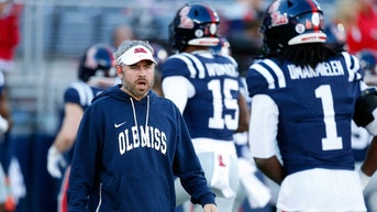 Pete Golding on the Ole Miss sideline