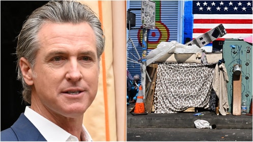 Tim Dillon roasts the state of California. (Photo by FREDERIC J. BROWN/AFP via Getty Images and Photo by Jon Kopaloff/Getty Images for Vogue)