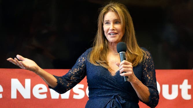 Caitlyn Jenner speaks at an event.